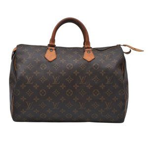 Auth Louis Vuitton Speedy 35 Satchel #34314L39B